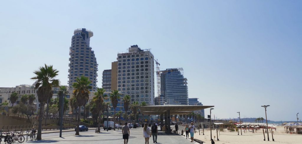 View of Tel Aviv Beach from near the Marina