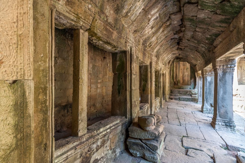 Angkor Wat Cambodia temple corridor