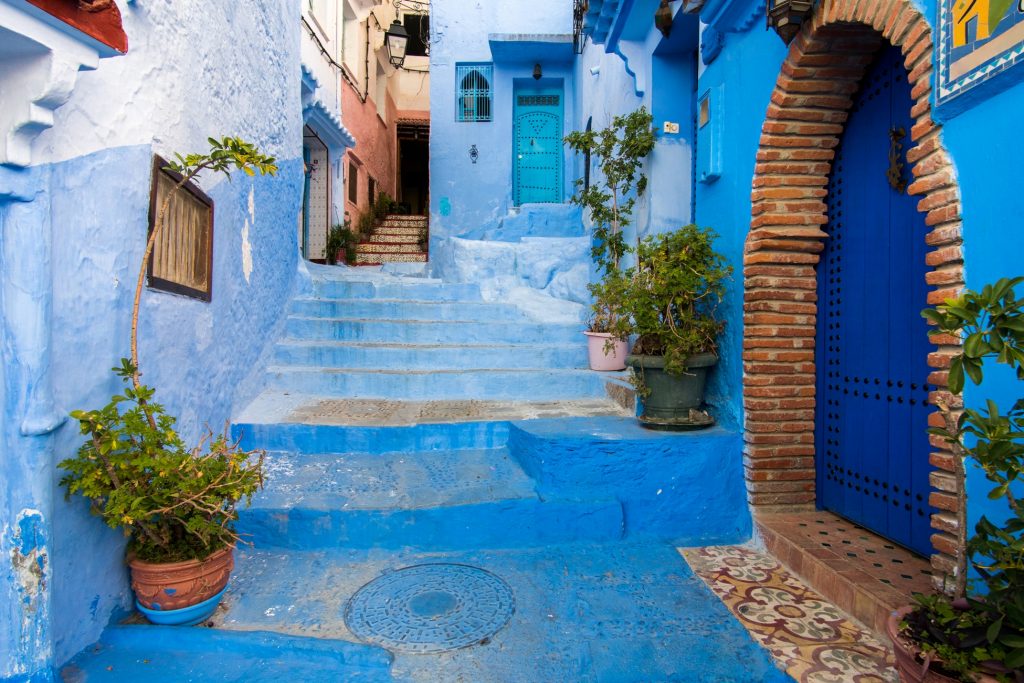 Walking into the Medina of Chefchaouen