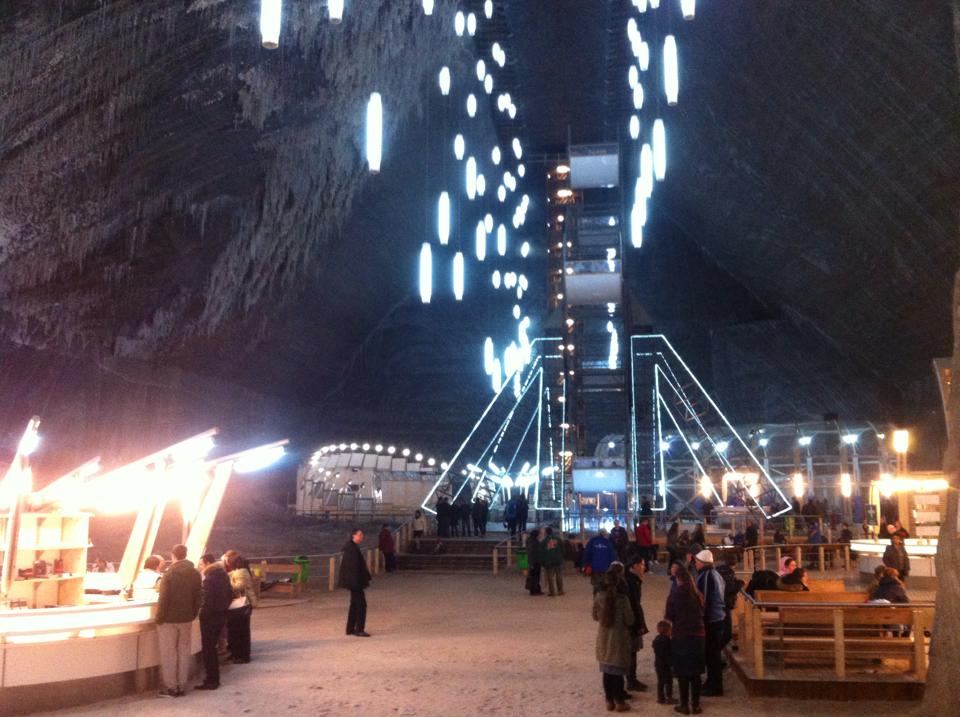 Inside Turda salt mine