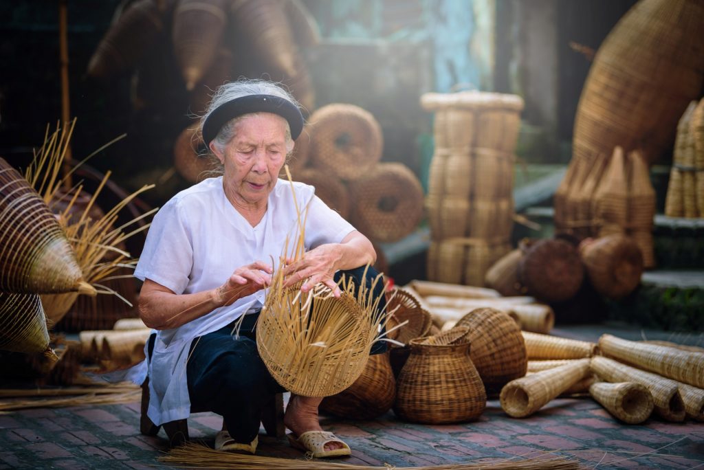 Bamboo craft in Hanoi Vietnam